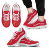 Wave Red Floating Pattern Calgary Flames Sneakers