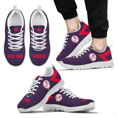 Pattern Logo Slide In Line New York Yankees Sneakers