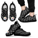 Marvelous Striped Stunning Logo Pittsburgh Steelers Sneakers