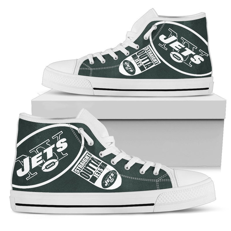 Straight Outta New York Jets High Top Shoes