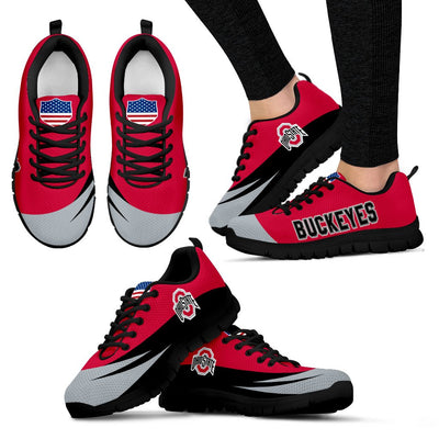 Awesome Gift Logo Ohio State Buckeyes Sneakers