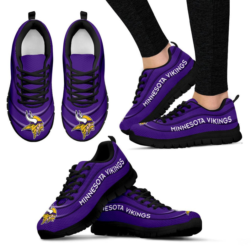 Wave Red Floating Pattern Minnesota Vikings Sneakers