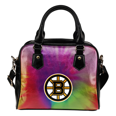 Rainbow Dynamic Mix Colours Gorgeous Boston Bruins Shoulder Handbags