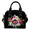 Beautiful New York Mets Shoulder Handbags Floral Rose Valentine Logo