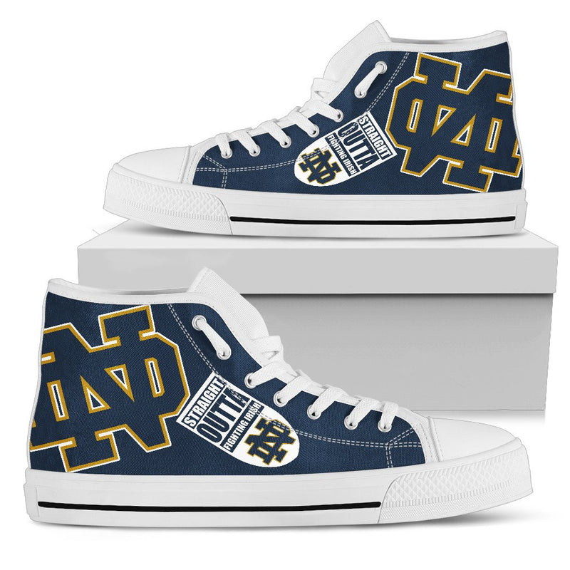 Straight Outta Notre Dame Fighting Irish High Top Shoes
