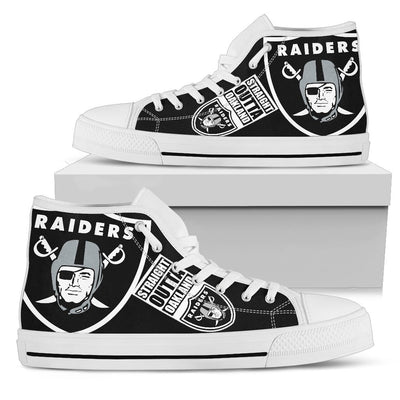 Straight Outta Oakland Raiders High Top Shoes