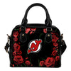 Valentine Rose With Thorns New Jersey Devils Shoulder Handbags