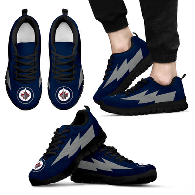 Hot Style Winnipeg Jets Sneakers Thunder Lightning Amazing Logo