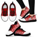 Heart Flying Valentine Sweet Logo Akron Zips Sneakers