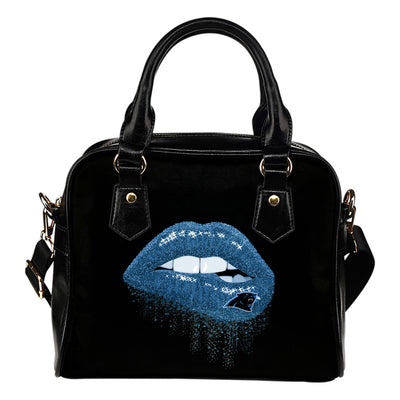 Beautiful Lips Elegant Logo Carolina Panthers Shoulder Handbags