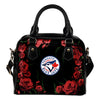 Valentine Rose With Thorns Toronto Blue Jays Shoulder Handbags