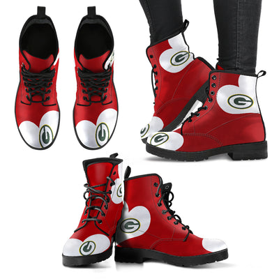 Enormous Lovely Hearts With Green Bay Packers Boots