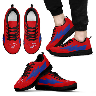 Colorful Style SMU Mustangs Sneakers Thunder Lightning Amazing Logo
