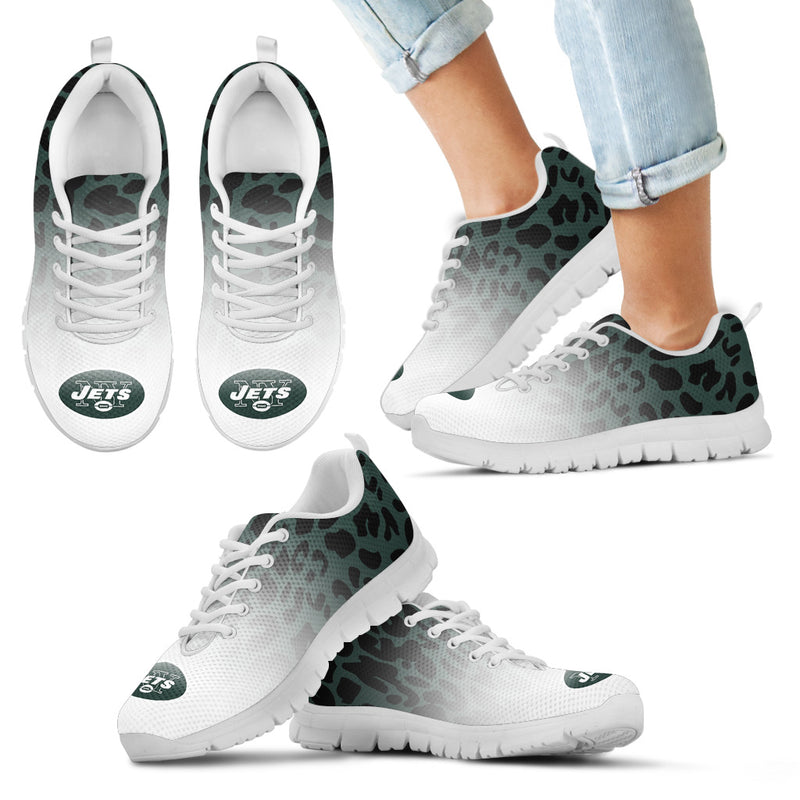 Leopard Pattern Awesome New York Jets Sneakers