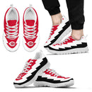 Custom Printed Cincinnati Reds Sneakers Jagged Saws Creative Draw