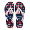 Colorful Pride Flag New York Yankees Flip Flops