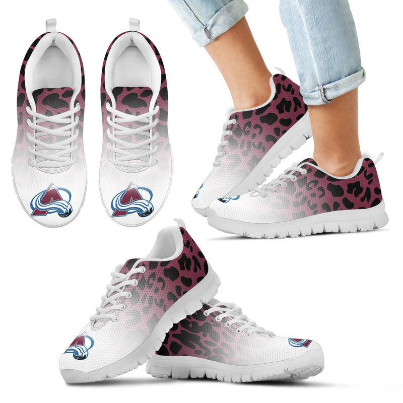 Beautiful Colorado Avalanche Sneakers Leopard Pattern Awesome