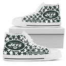 Puzzle Logo With New York Jets High Top Shoes