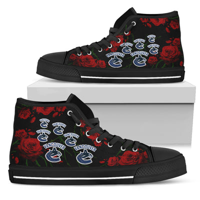 Lovely Rose Thorn Incredible Vancouver Canucks High Top Shoes