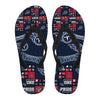 Colorful Pride Flag Tennessee Titans Flip Flops