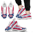 Proud Of American Flag Three Line Montreal Canadiens Sneakers