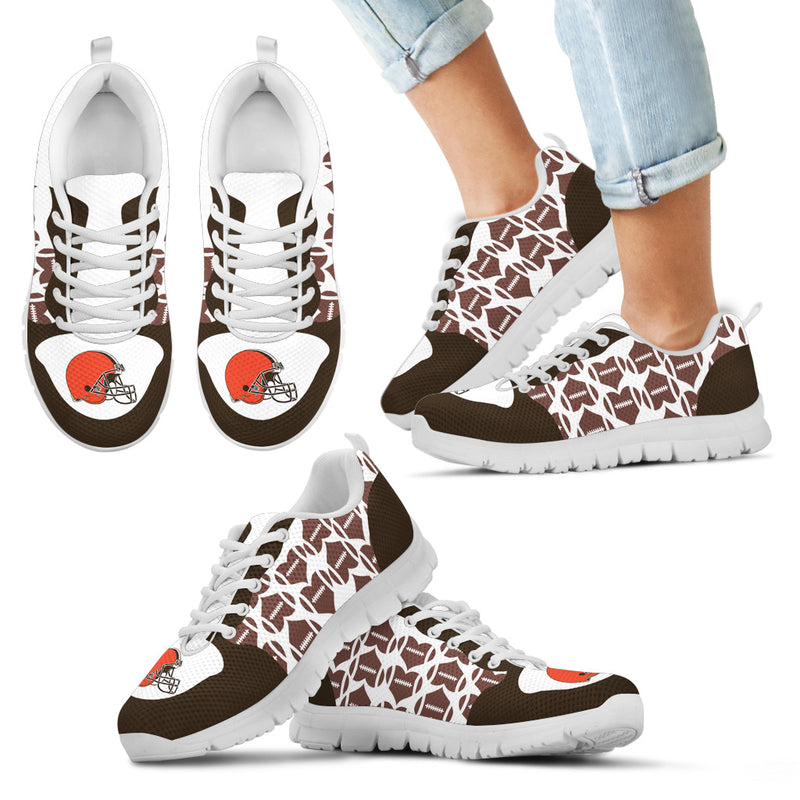 Great Football Love Frame Cleveland Browns Sneakers