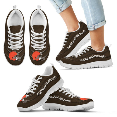 Wave Red Floating Pattern Cleveland Browns Sneakers