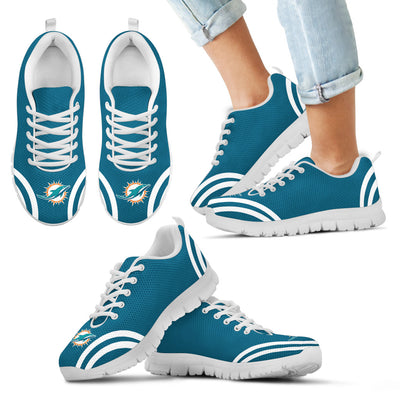 Lovely Curves Stunning Logo Icon Miami Dolphins Sneakers