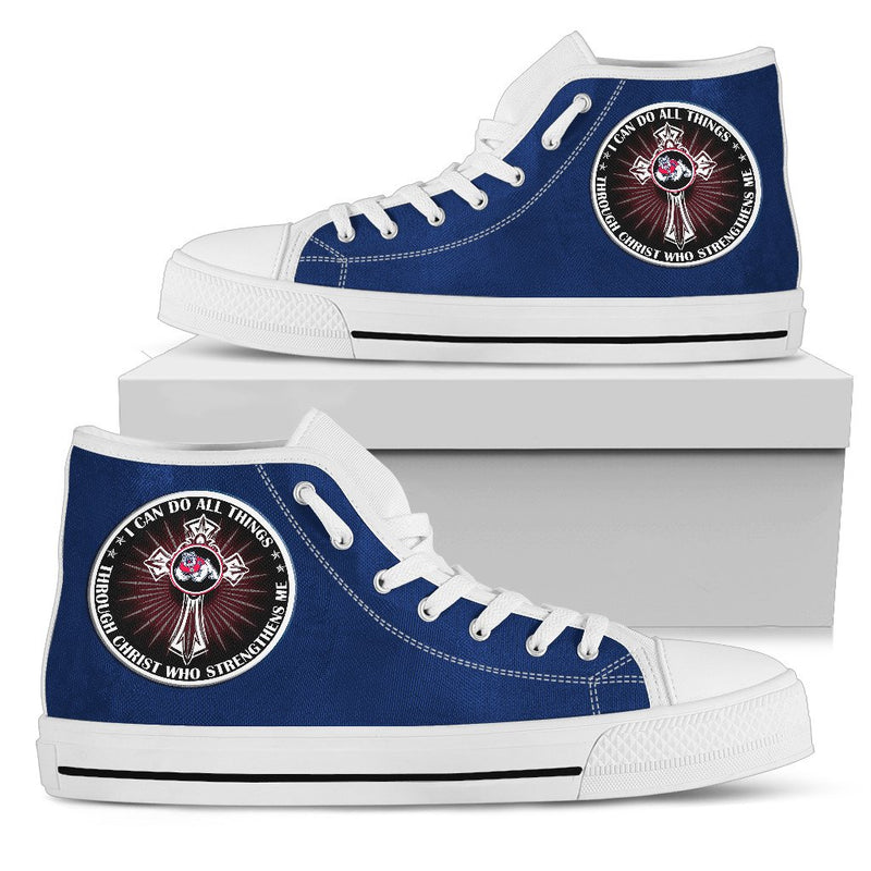 I Can Do All Things Through Christ Who Strengthens Me Fresno State Bulldogs High Top Shoes
