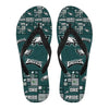 Colorful Pride Flag Philadelphia Eagles Flip Flops