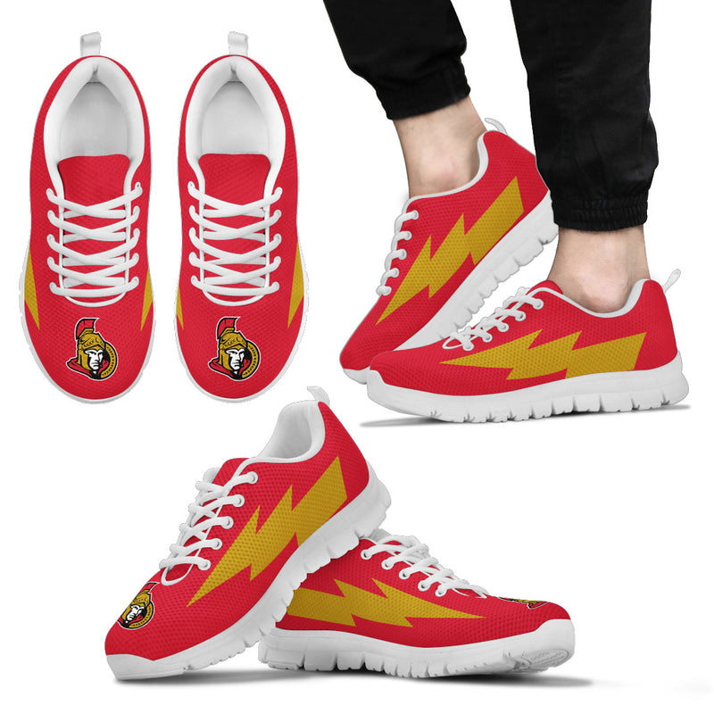 Cute Style Ottawa Senators Sneakers Thunder Lightning Amazing Logo