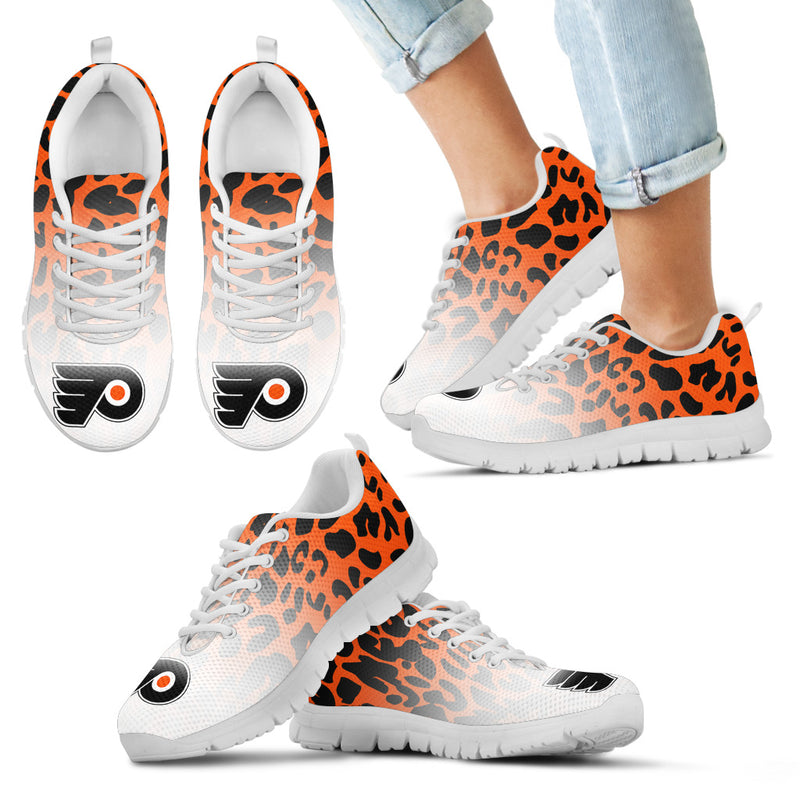 Cool Philadelphia Flyers Sneakers Leopard Pattern Awesome