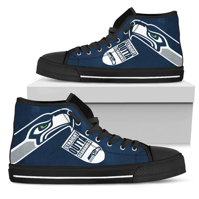 Straight Outta Seattle Seahawks High Top Shoes