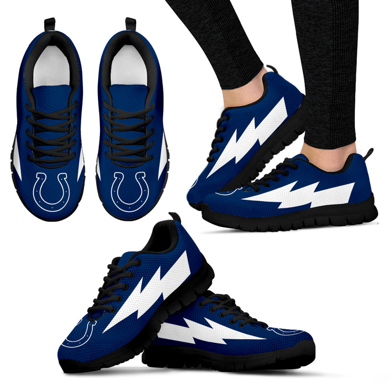 Beautiful Indianapolis Colts Sneakers Thunder Lightning Amazing Logo