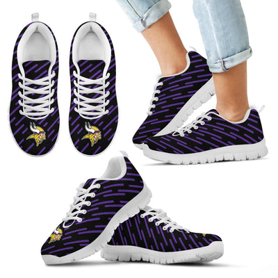 Marvelous Striped Stunning Logo Minnesota Vikings Sneakers