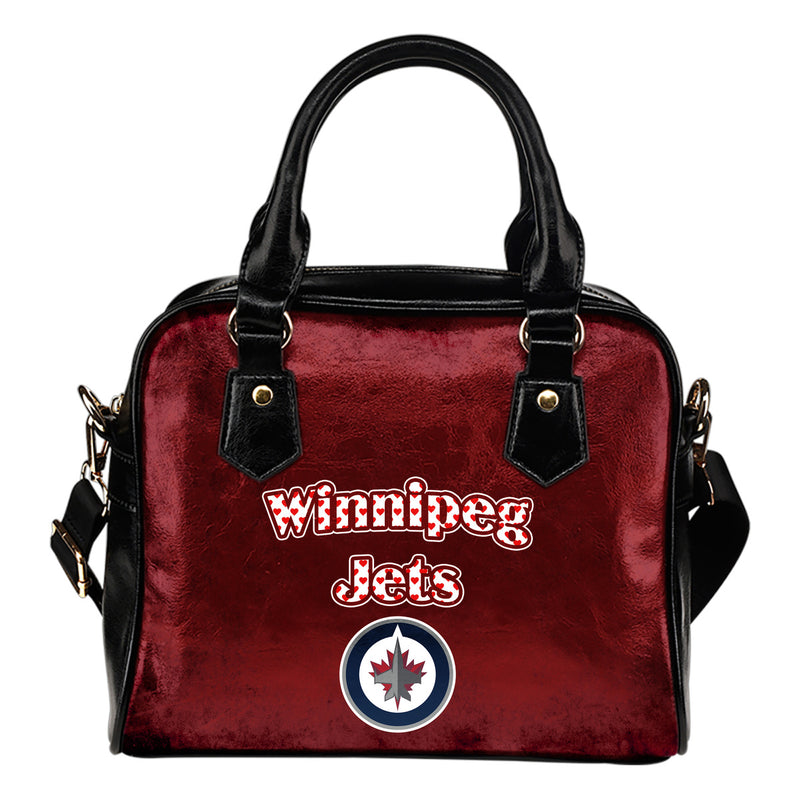 Love Icon Mix Winnipeg Jets Logo Meaningful Shoulder Handbags