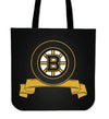 Score Art Boston Bruins Tote Bags