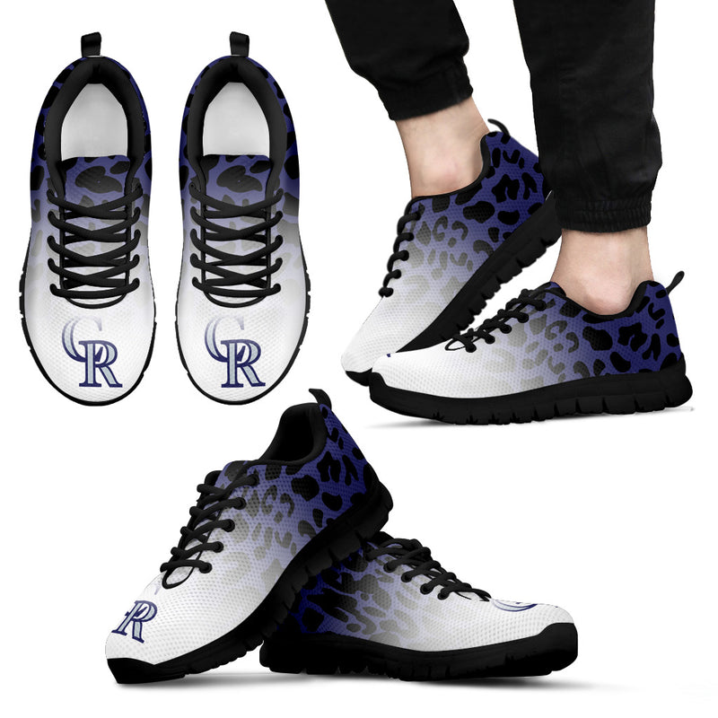 Leopard Pattern Awesome Colorado Rockies Sneakers