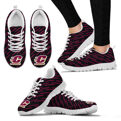 Marvelous Striped Stunning Logo Central Michigan Chippewas Sneakers