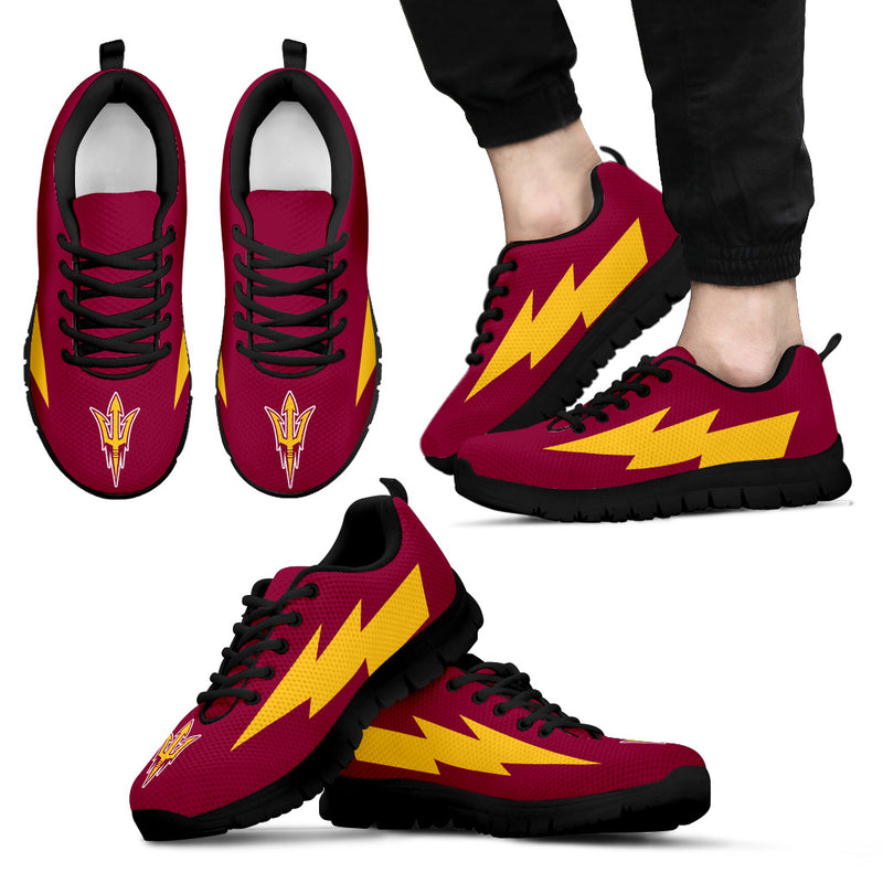 Great Arizona State Sun Devils Sneakers Thunder Lightning Amazing Logo