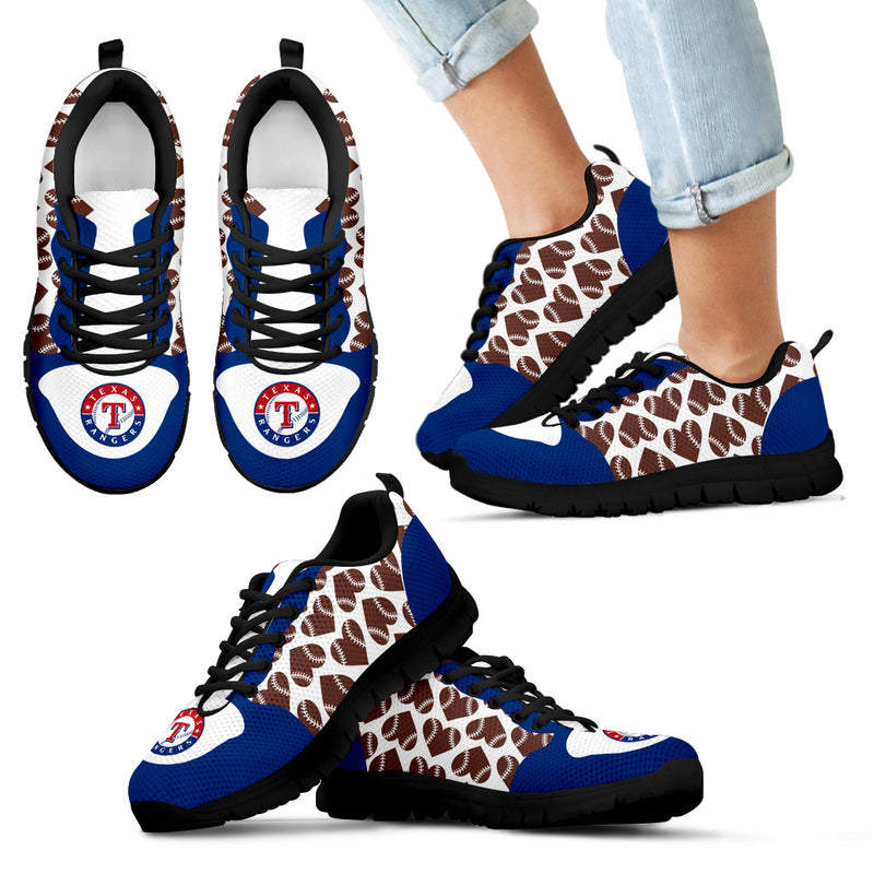Great Football Love Frame Texas Rangers Sneakers