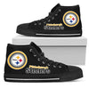 Circle Logo Pittsburgh Steelers High Top Shoes