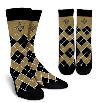 Gorgeous New Orleans Saints Argyle Socks