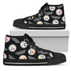 Script Logo Pattern Pittsburgh Steelers High Top Shoes