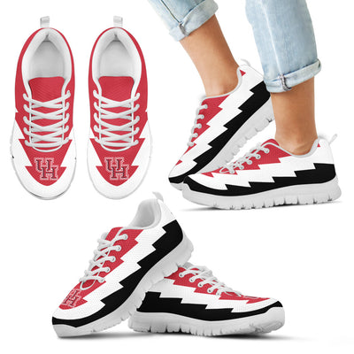 Super Lovely Houston Cougars Sneakers Jagged Saws Creative Draw