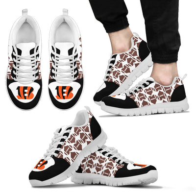 Great Football Love Frame Cincinnati Bengals Sneakers