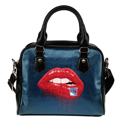 Beautiful Lips Elegant Logo New York Rangers Shoulder Handbags