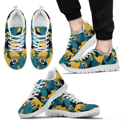 Jacksonville Jaguars Cotton Camouflage Fabric Military Solider Style Sneakers