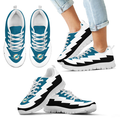 Jagged Saws Creative Draw Miami Dolphins Sneakers