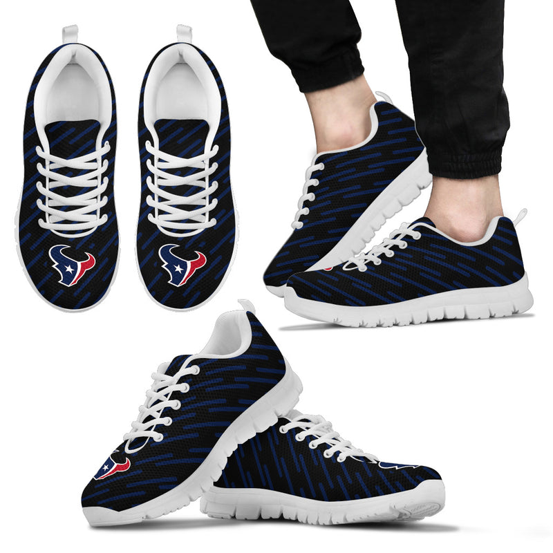 Marvelous Striped Stunning Logo Houston Texans Sneakers